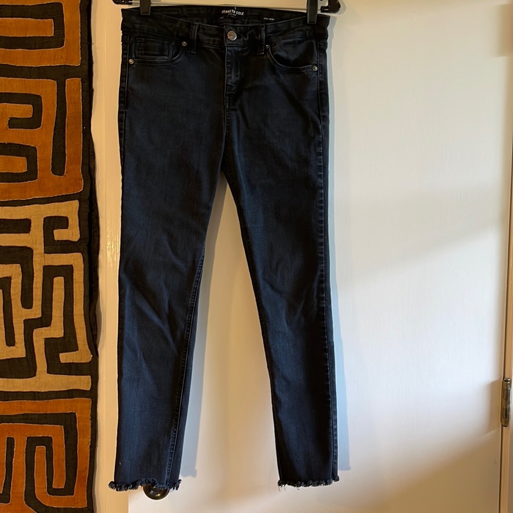 Kenneth Cole Jess Skinny ankle black jeans size 6 mid rise